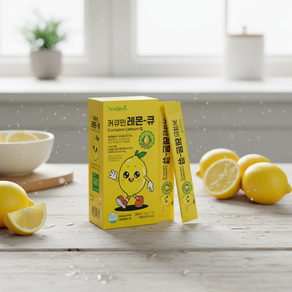 Firefly_Gemini Flash_이 레몬큐 제품을 주방 식탁 위 등에서 연출한 이미지, 레몬을 배경으로 921783.png